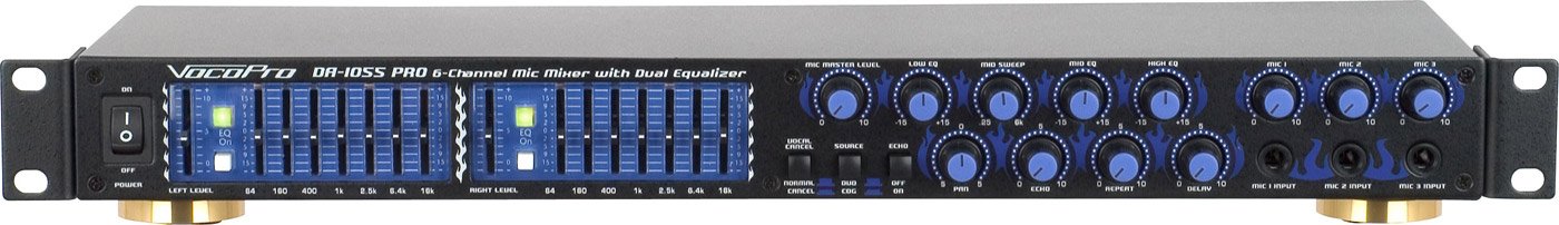 Vocopro Da 1055 Pro Professional 6 Mic. Digital Echo Mixer/Parametric Equalizer